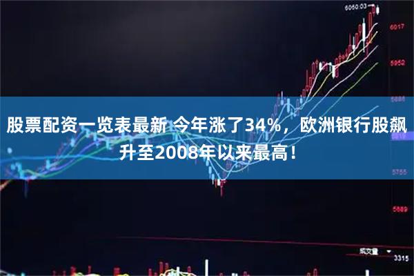 股票配资一览表最新 今年涨了34%，欧洲银行股飙升至2008年以来最高！